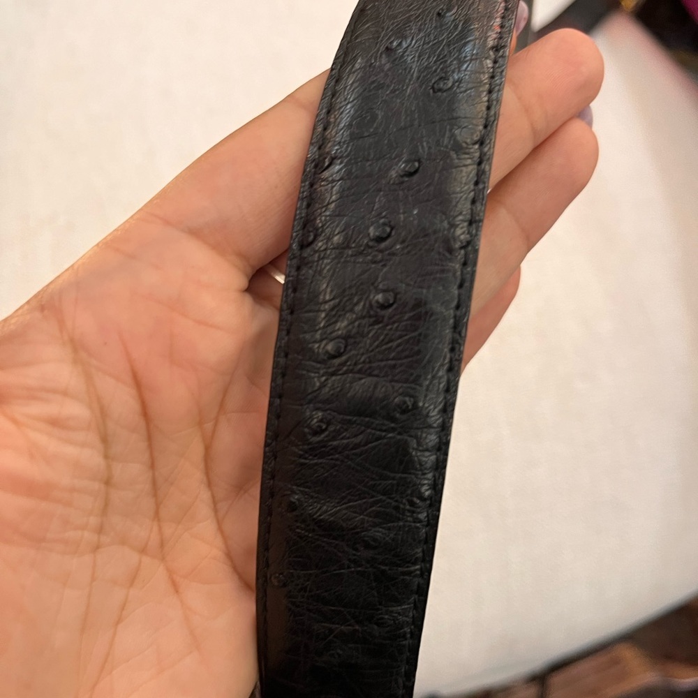 Vintage Ostrich Leather Belt - Picture 2 of 4